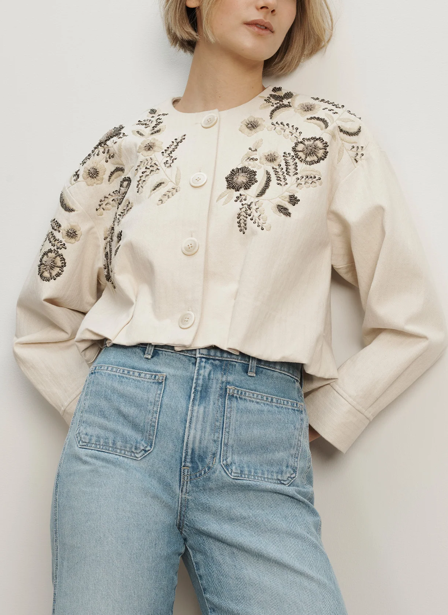 Emeren Embroidered Jacket - Veronica Beard