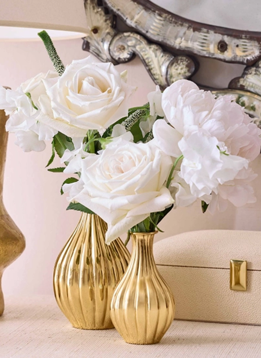 Reine Brass Bud Vase, Medium - Aerin
