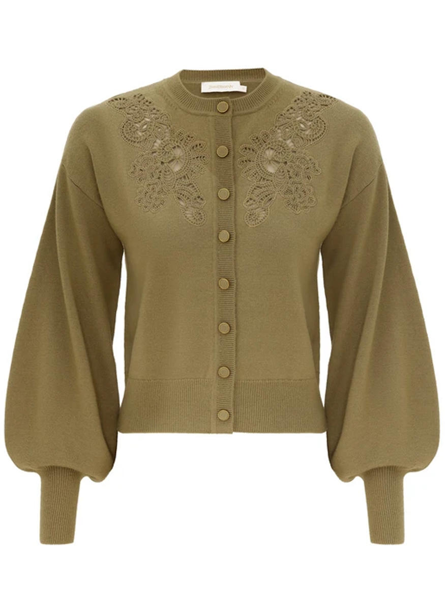 Clash Merino Lace Cardigan