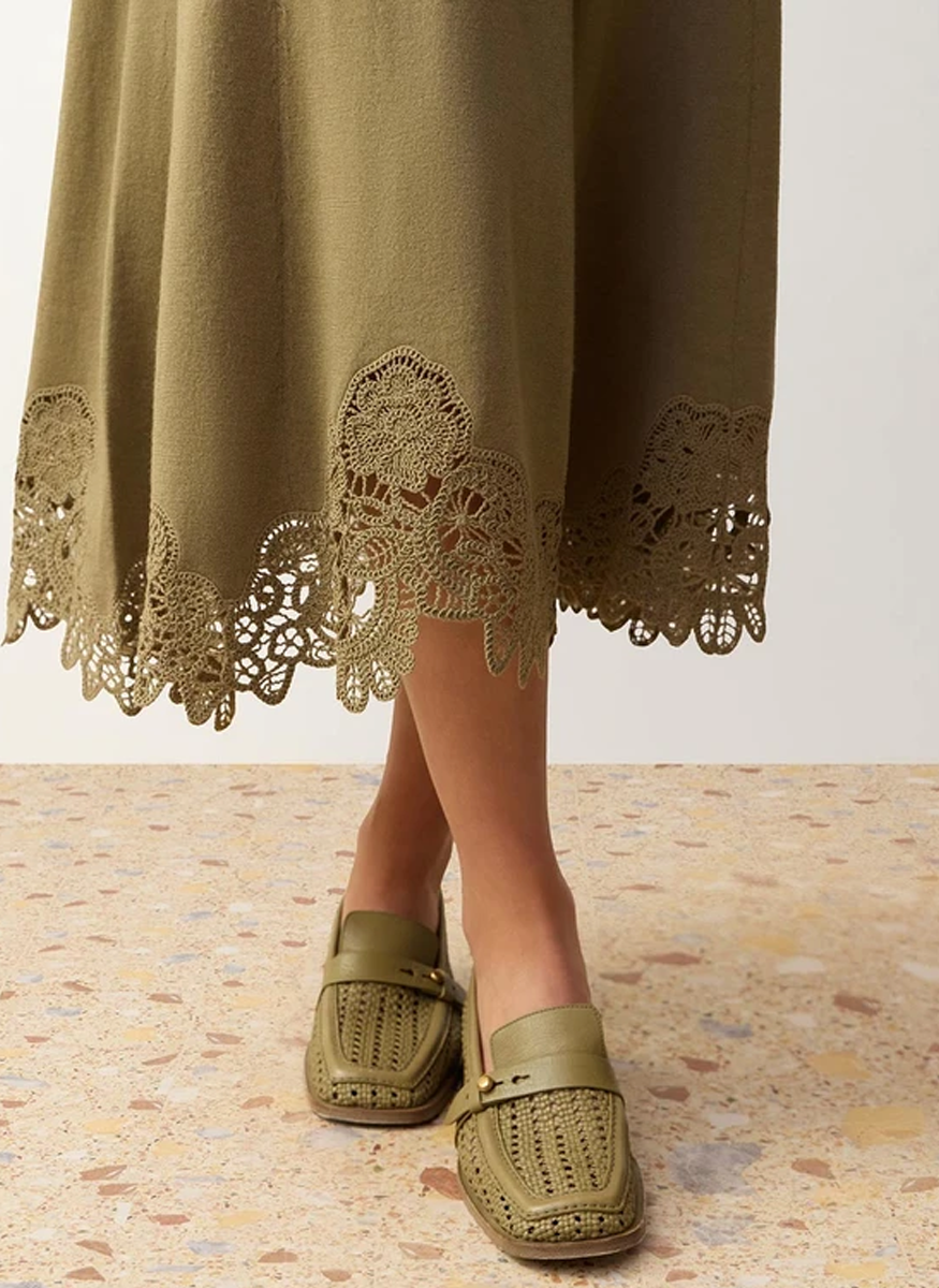 Clash Merino Lace Midi Skirt - Zimmermann
