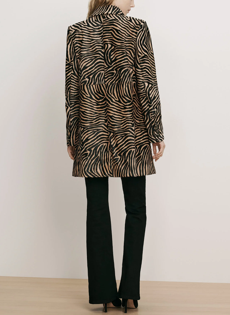 Shelley Calf Hair Dickey Coat - Veronica Beard