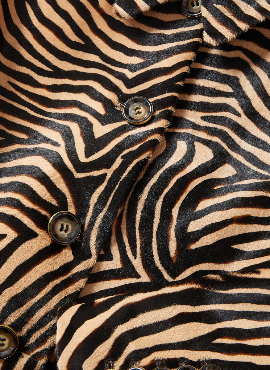 Shelley Calf Hair Dickey Coat - Veronica Beard