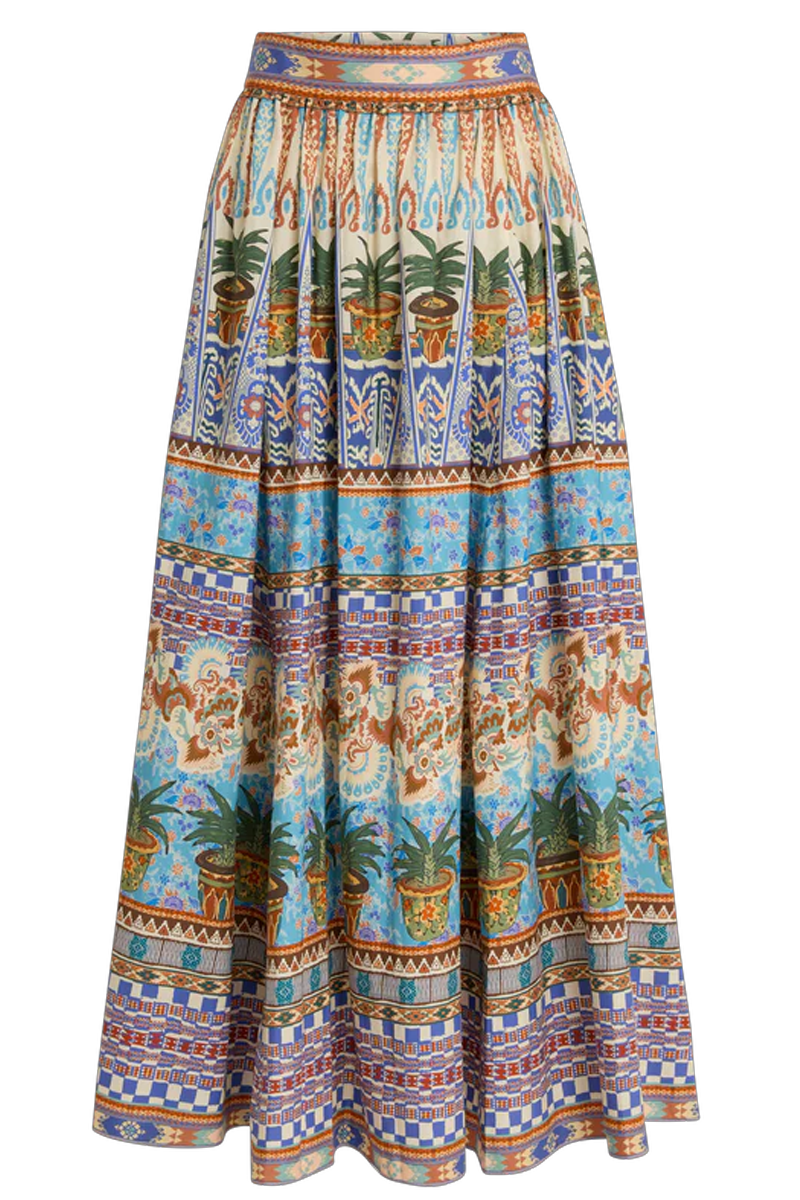 Ombretta Skirt in Chimera Print - Emporio Sirenuse