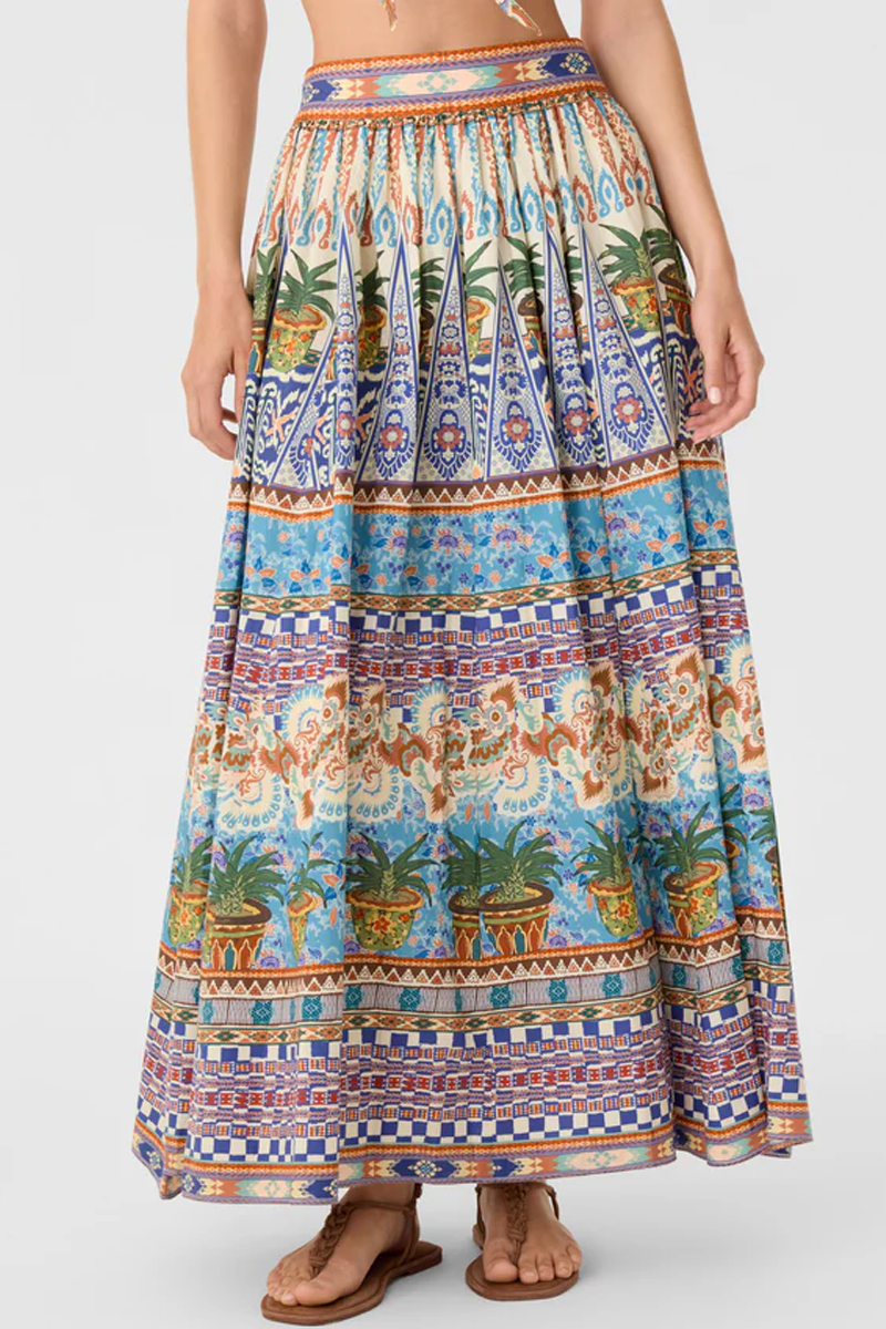 Ombretta Skirt in Chimera Print - Emporio Sirenuse