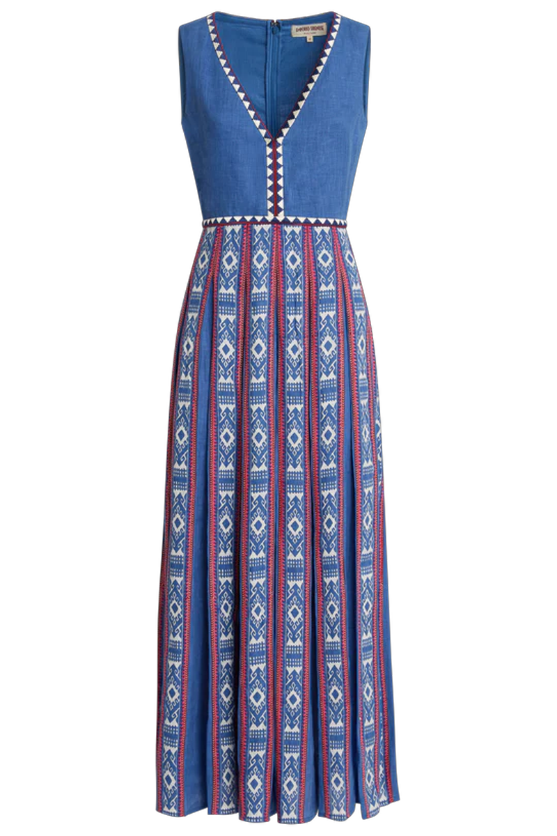 Cinzia Dress in Blue Horizon Print