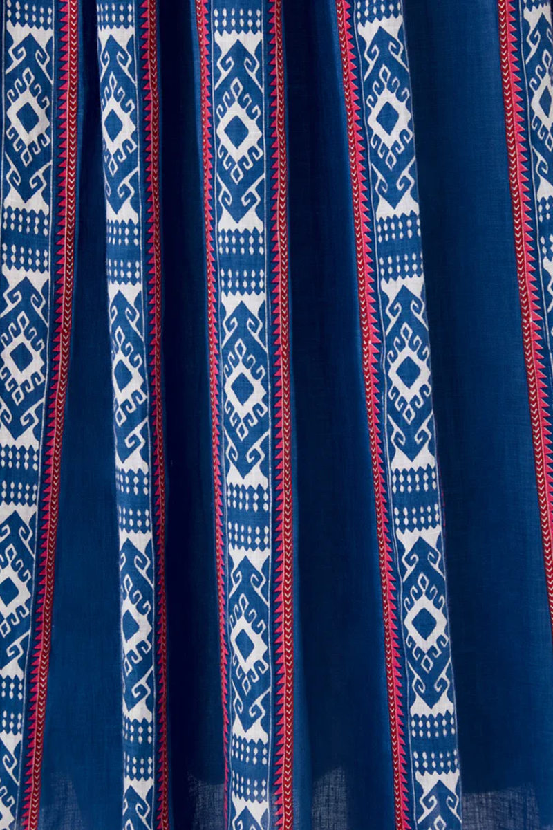 Cinzia Dress in Blue Horizon Print - Emporio Sirenuse