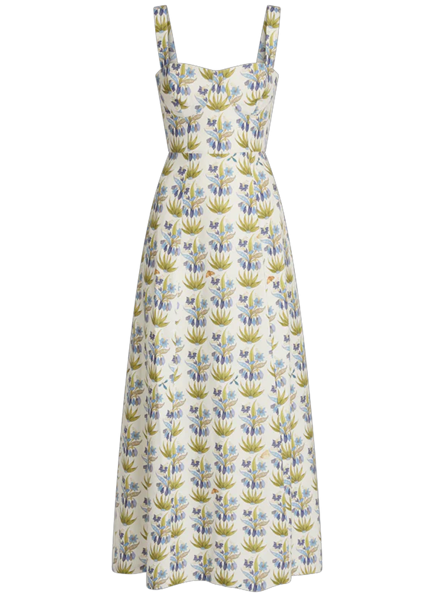 Azzurra Dress in Celestine Flower Print