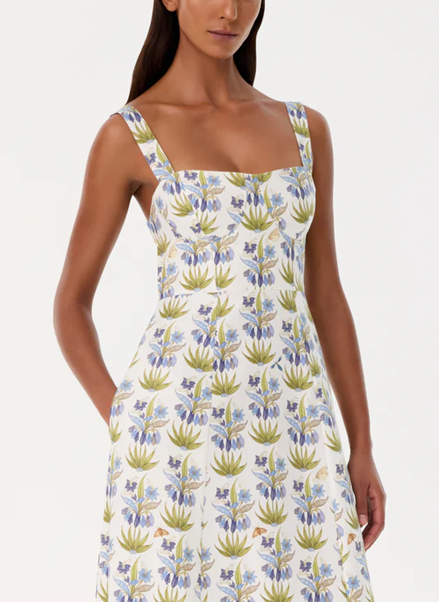 Azzurra Dress in Celestine Flower Print