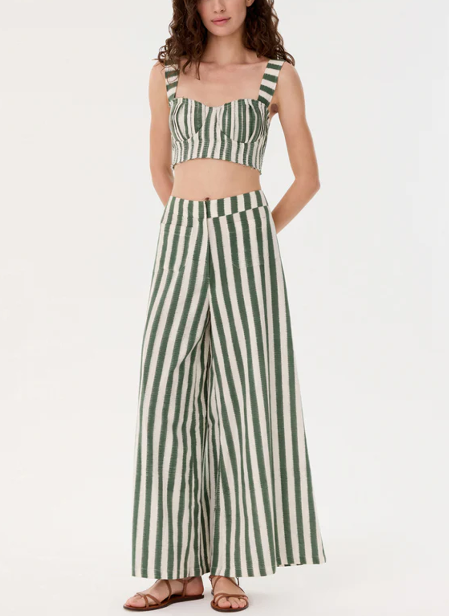 Adele Trousers in Ikat Stripes