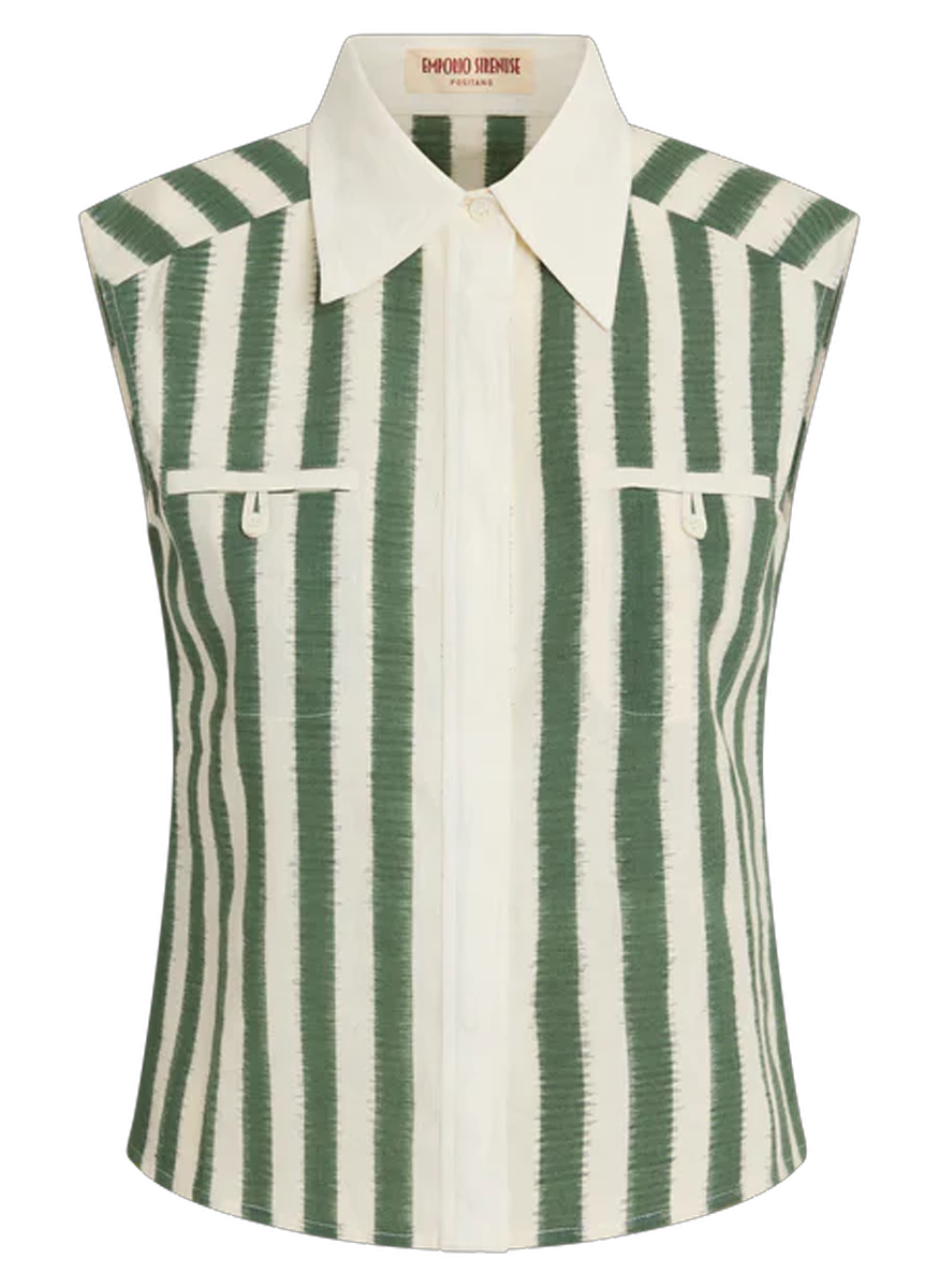 Ylenia Top in Ikat Stripes