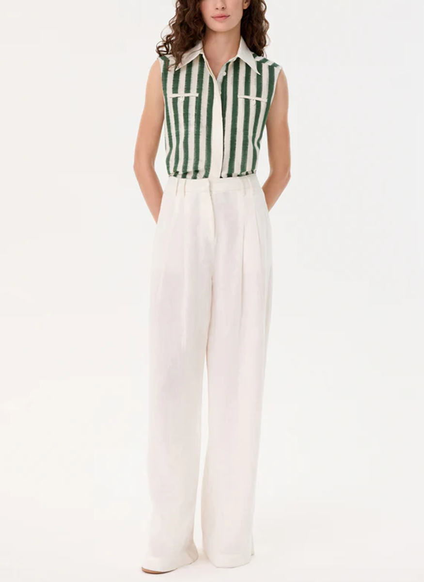 Ylenia Top in Ikat Stripes