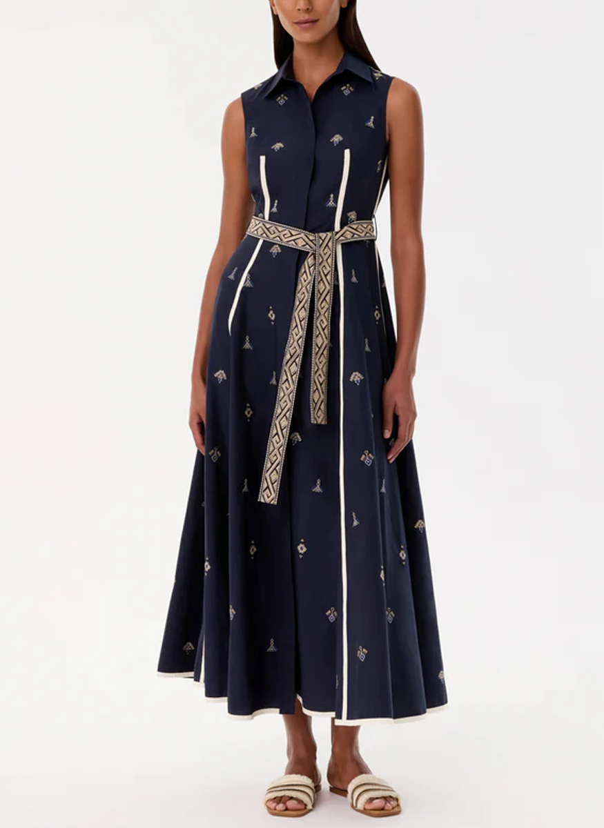 Miralda Dress with Iris Embroidery