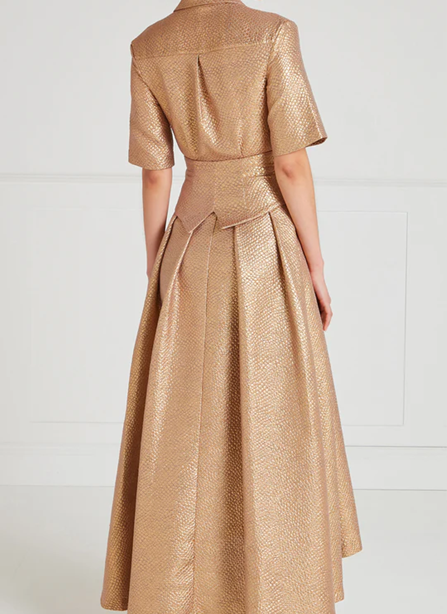 Rita Jacquard Maxi Shirt Dress - Temperley London