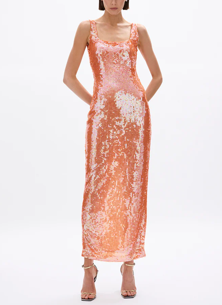 Kayla Pailette Midi Dress