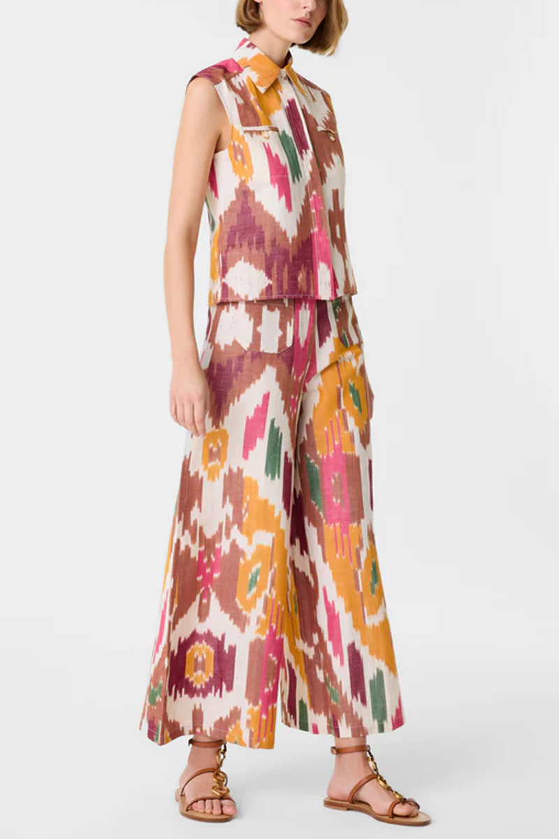 Ylenia Watercolor Ikat Top