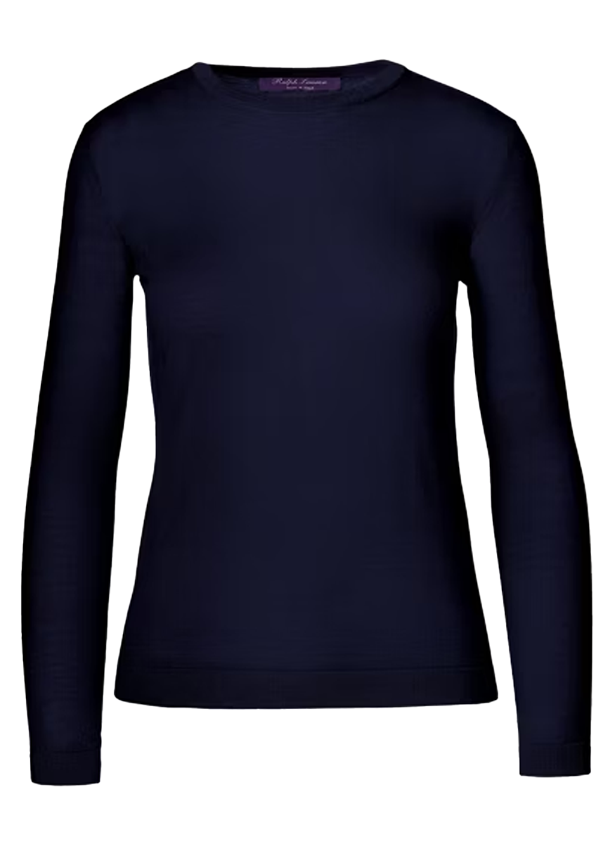 Cashmere Crewneck Sweater in Navy