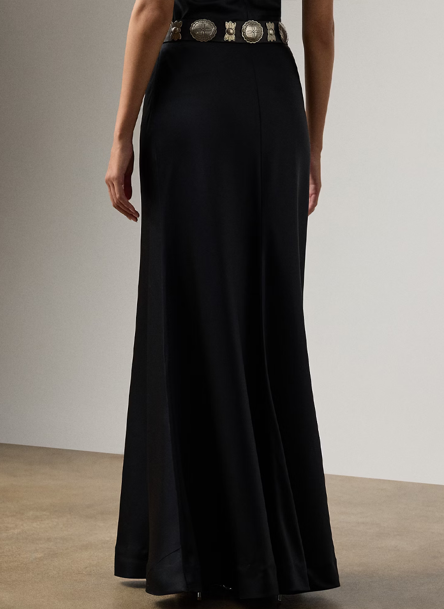 Masina Stretch Satin Skirt - Ralph Lauren Collection