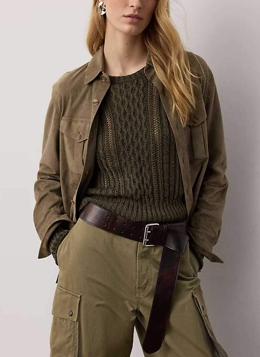 Landry Lamb-Suede Shirt - Ralph Lauren Collection