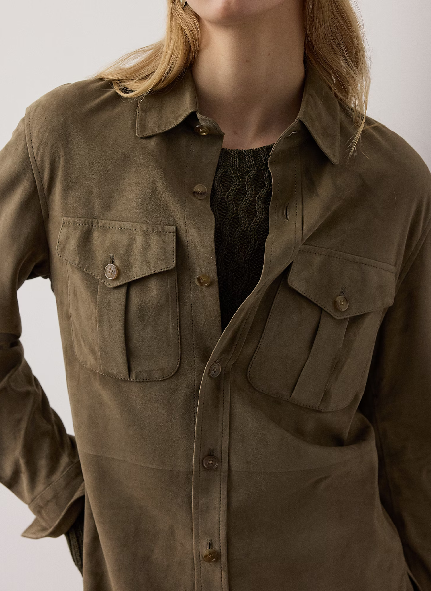 Landry Lamb-Suede Shirt - Ralph Lauren Collection