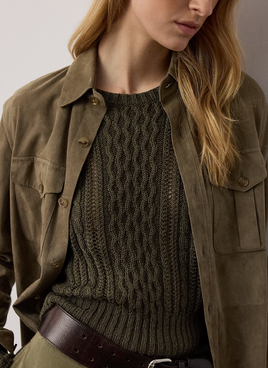 Landry Lamb-Suede Shirt - Ralph Lauren Collection