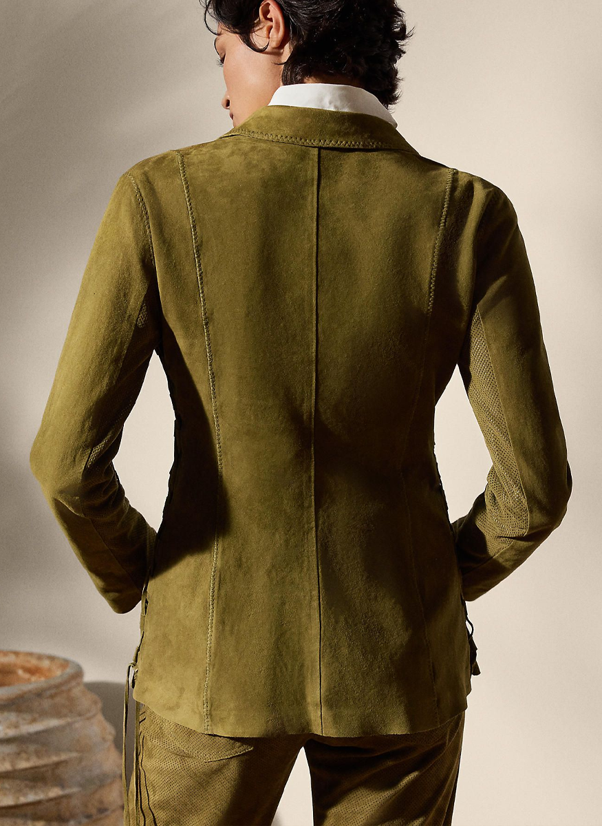 Jessamine Lamb-Suede Jacket - Ralph Lauren Collection