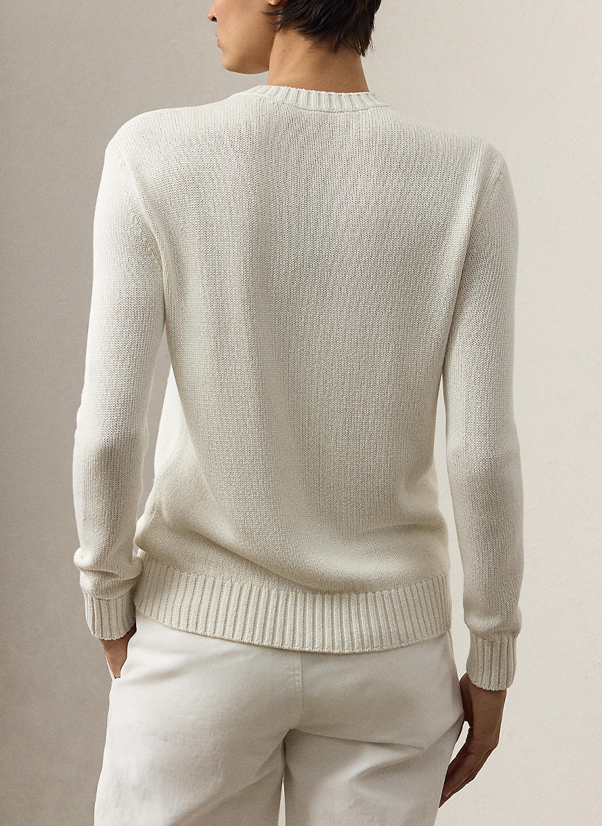 Hamptons Spring Polo Bear Silk Sweater - Ralph Lauren Collection