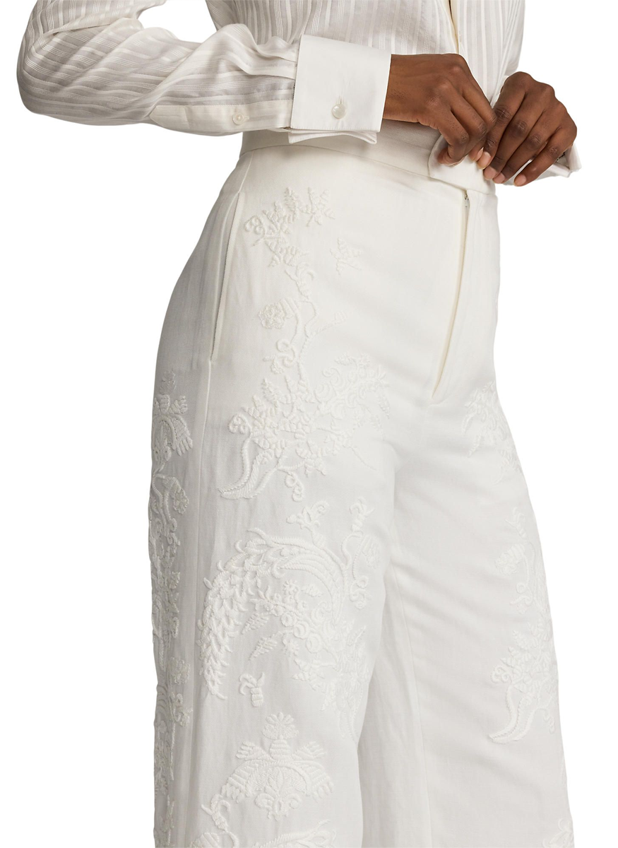 Dean Embroidered Micro-Piqué Pant - Ralph Lauren Collection