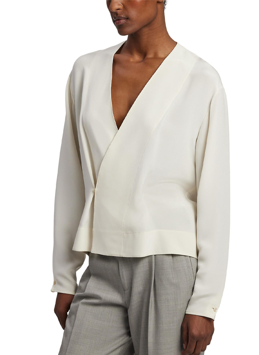 Liora Silk Marocaine Wrap Blouse - Ralph Lauren Collection