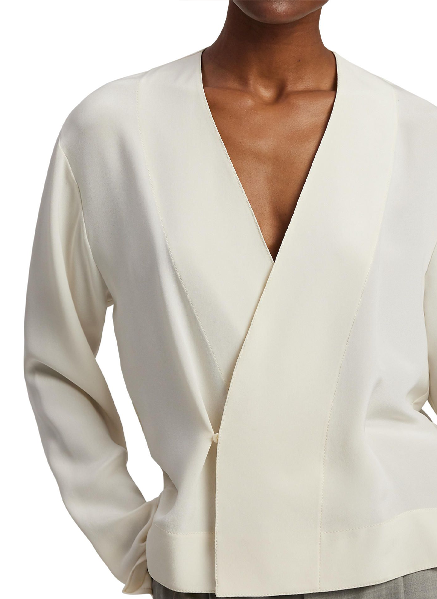 Liora Silk Marocaine Wrap Blouse - Ralph Lauren Collection