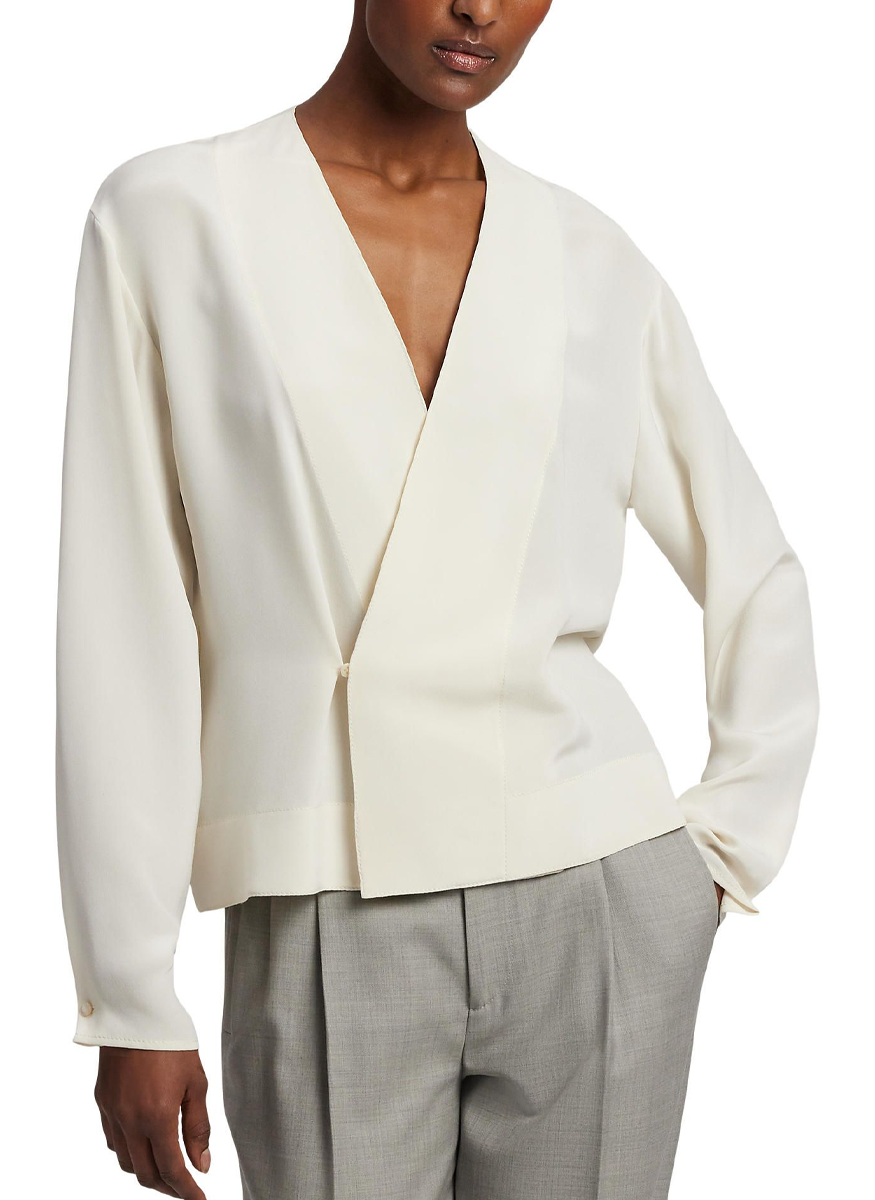 Liora Silk Marocaine Wrap Blouse - Ralph Lauren Collection