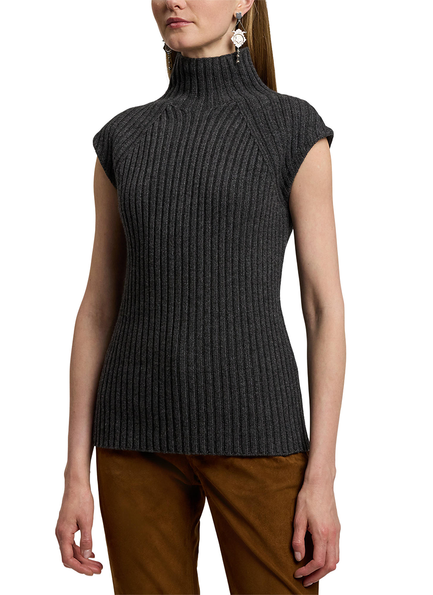 Lofty Cashmere Funnel Neck Sweater - Ralph Lauren Collection