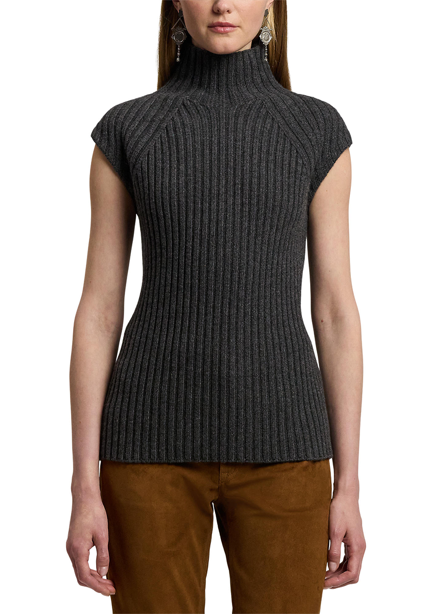 Lofty Cashmere Funnel Neck Sweater - Ralph Lauren Collection