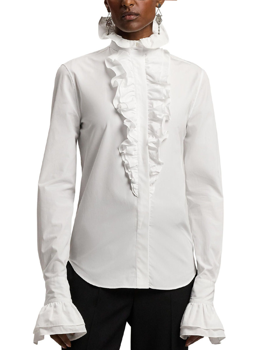 Dolley Cotton Broadcloth Shirt - Ralph Lauren Collection