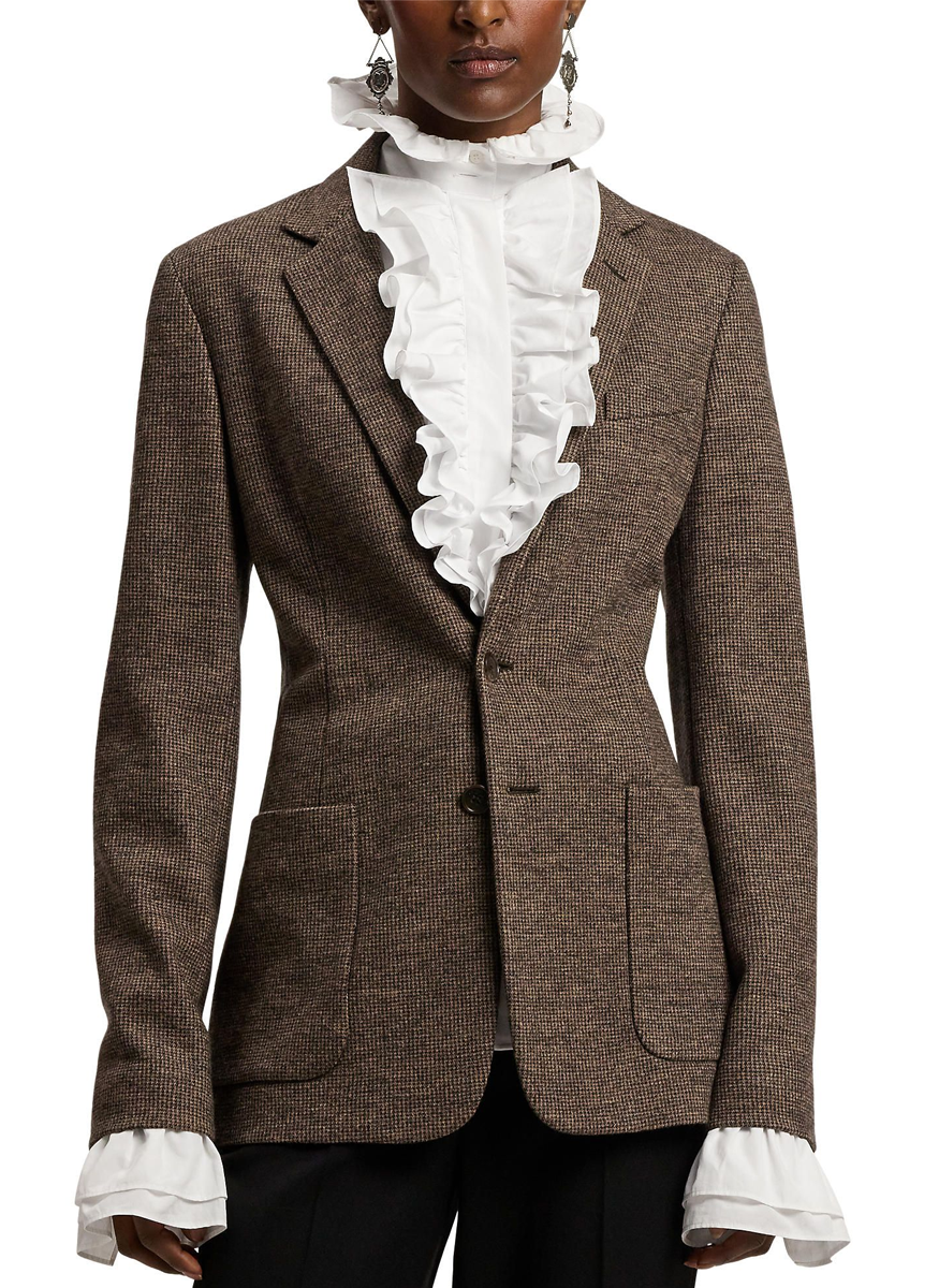 Hailey Tick-Weave Wool Jacket - Ralph Lauren Collection