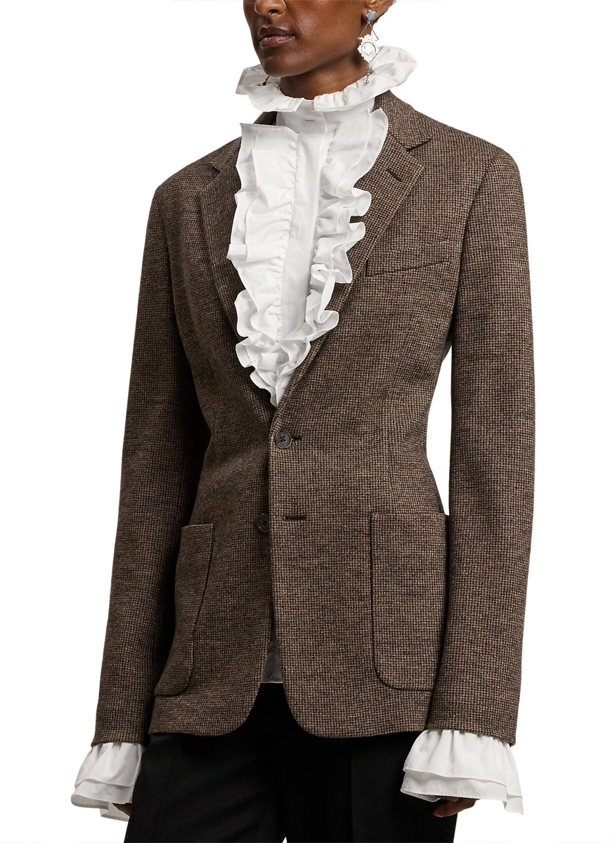 Hailey Tick-Weave Wool Jacket - Ralph Lauren Collection