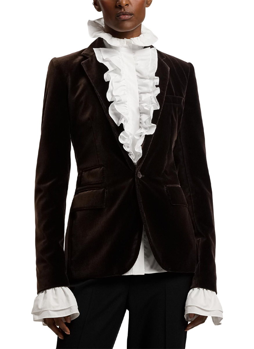 Parker Stretch Velvet Jacket - Ralph Lauren Collection