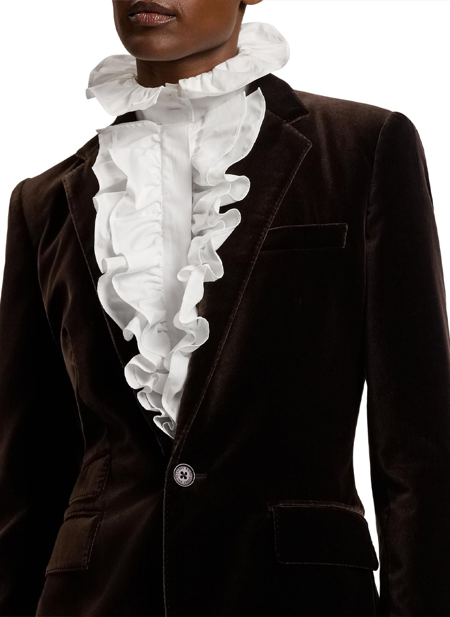 Parker Stretch Velvet Jacket - Ralph Lauren Collection