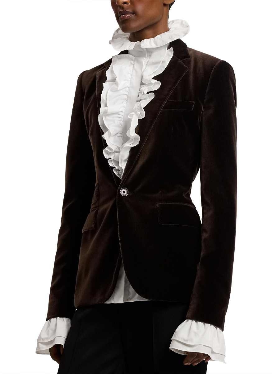 Parker Stretch Velvet Jacket - Ralph Lauren Collection