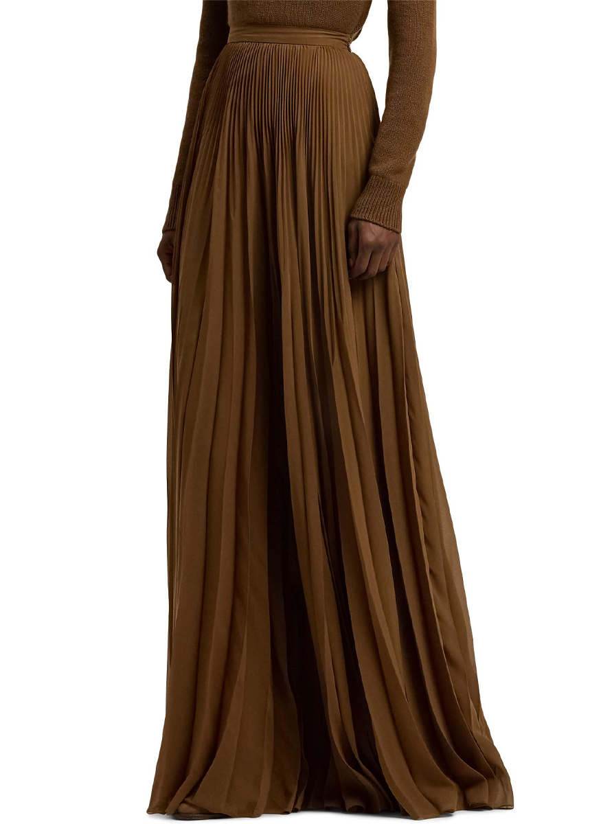 Marsha Pleated Chiffon Maxiskirt - Ralph Lauren Collection