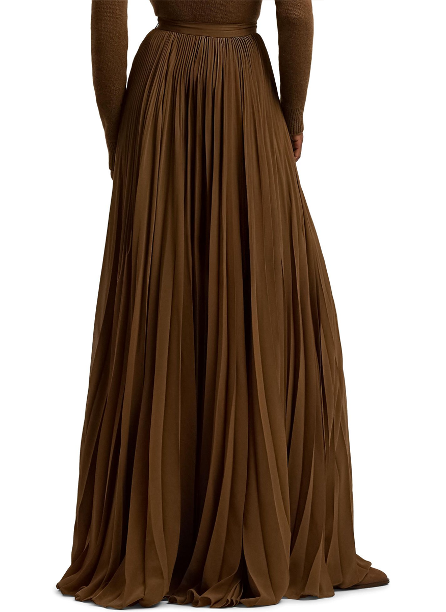 Marsha Pleated Chiffon Maxiskirt - Ralph Lauren Collection