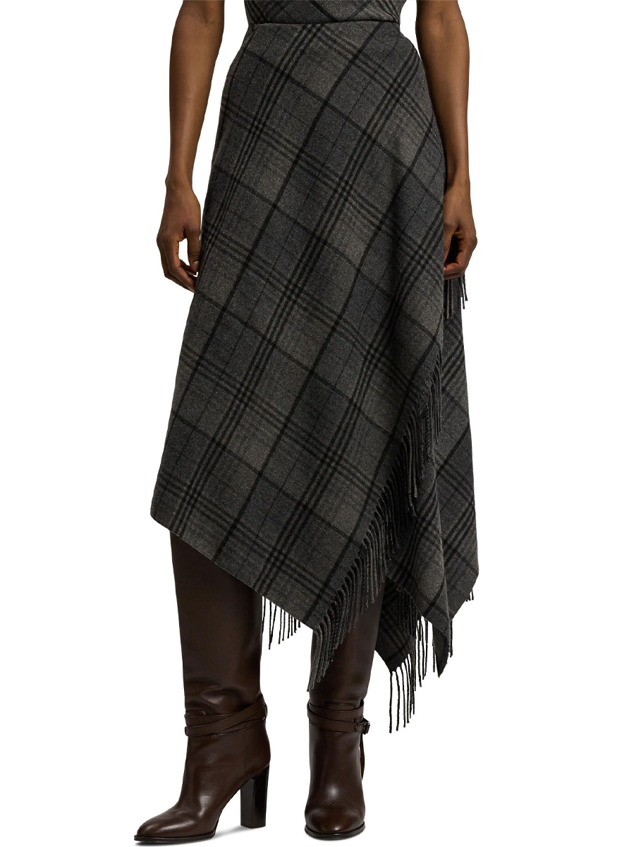 Hadiah Plaid Wool Skirt - Ralph Lauren Collection