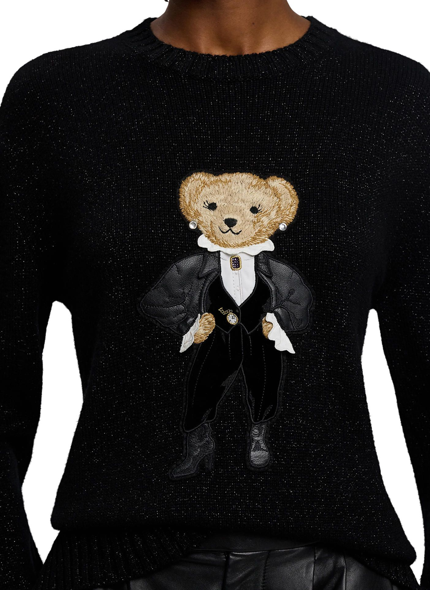 Holiday Polo Bear Metallic Sweater - Ralph Lauren Collection