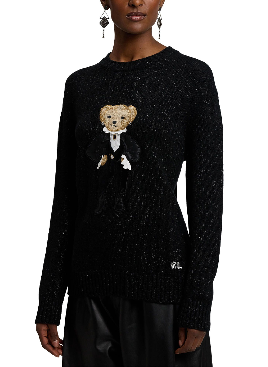 Holiday Polo Bear Metallic Sweater - Ralph Lauren Collection