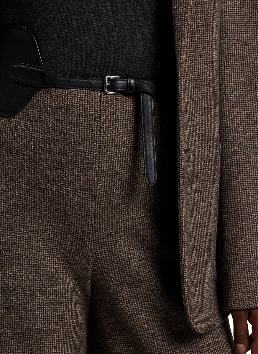 Isaiah Tick-Weave Jersey Wide-Leg Pant - Ralph Lauren Collection
