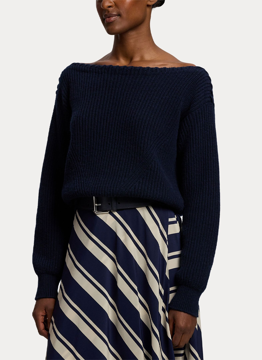 Cashmere Boatneck Sweater - Ralph Lauren Collection