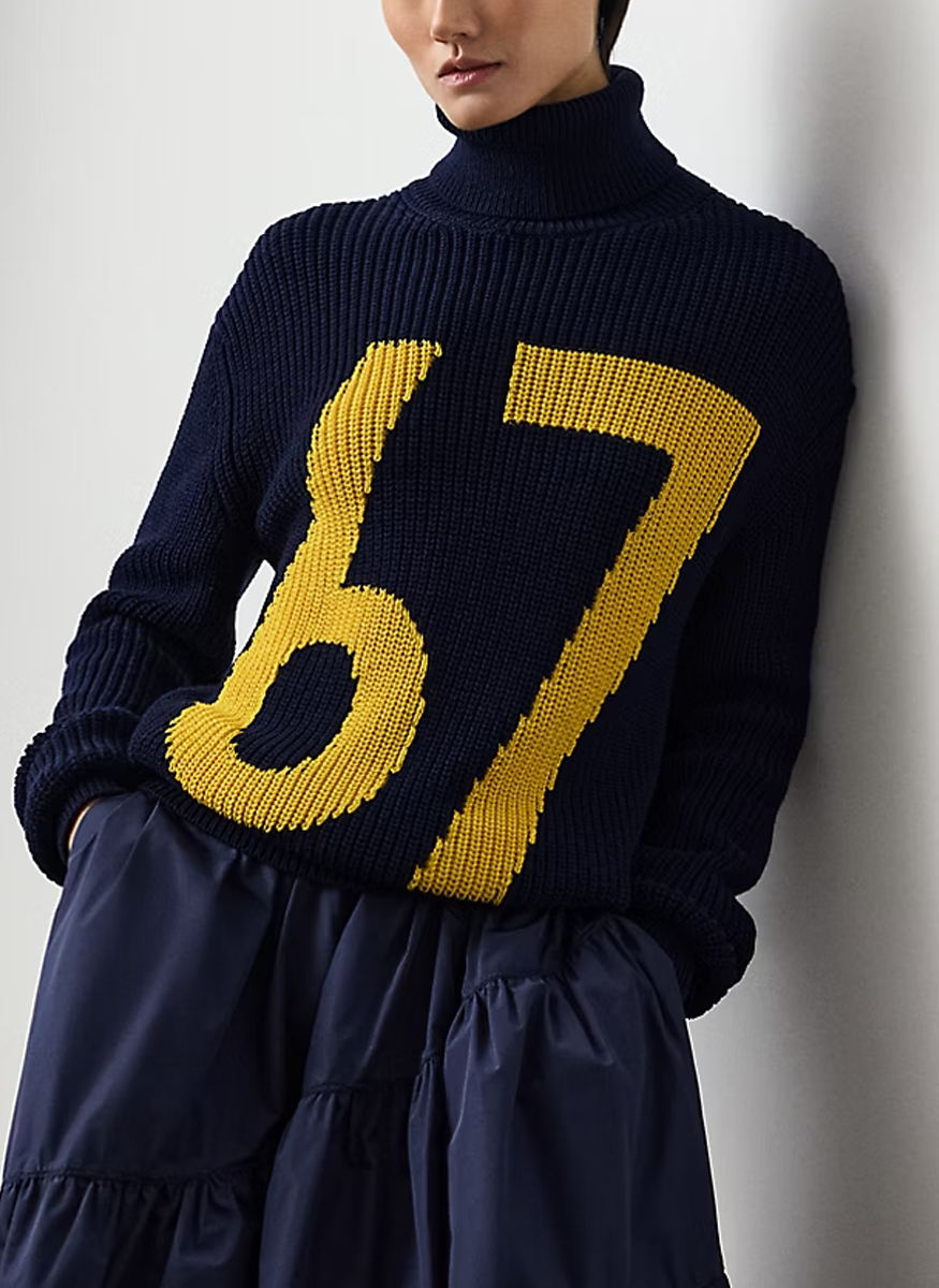 Intarsia-Knit Cotton-Silk Turtleneck - Ralph Lauren Collection