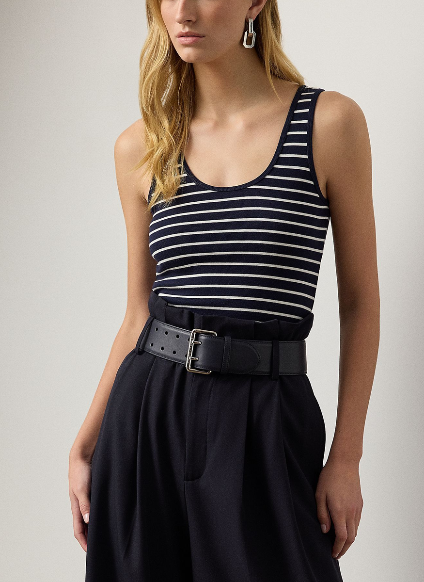 Ellis Rib-Knit Striped Tank Top