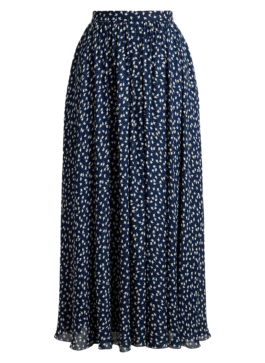 Rebekah Geo-Print Georgette Skirt