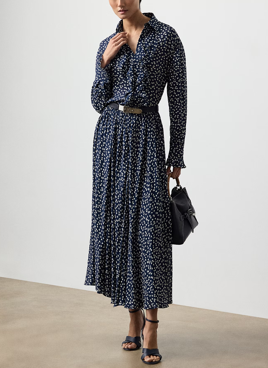 Rebekah Geo-Print Georgette Skirt