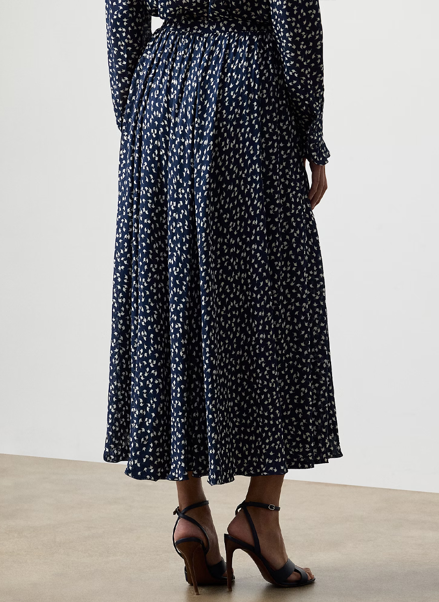 Rebekah Geo-Print Georgette Skirt - Ralph Lauren Collection